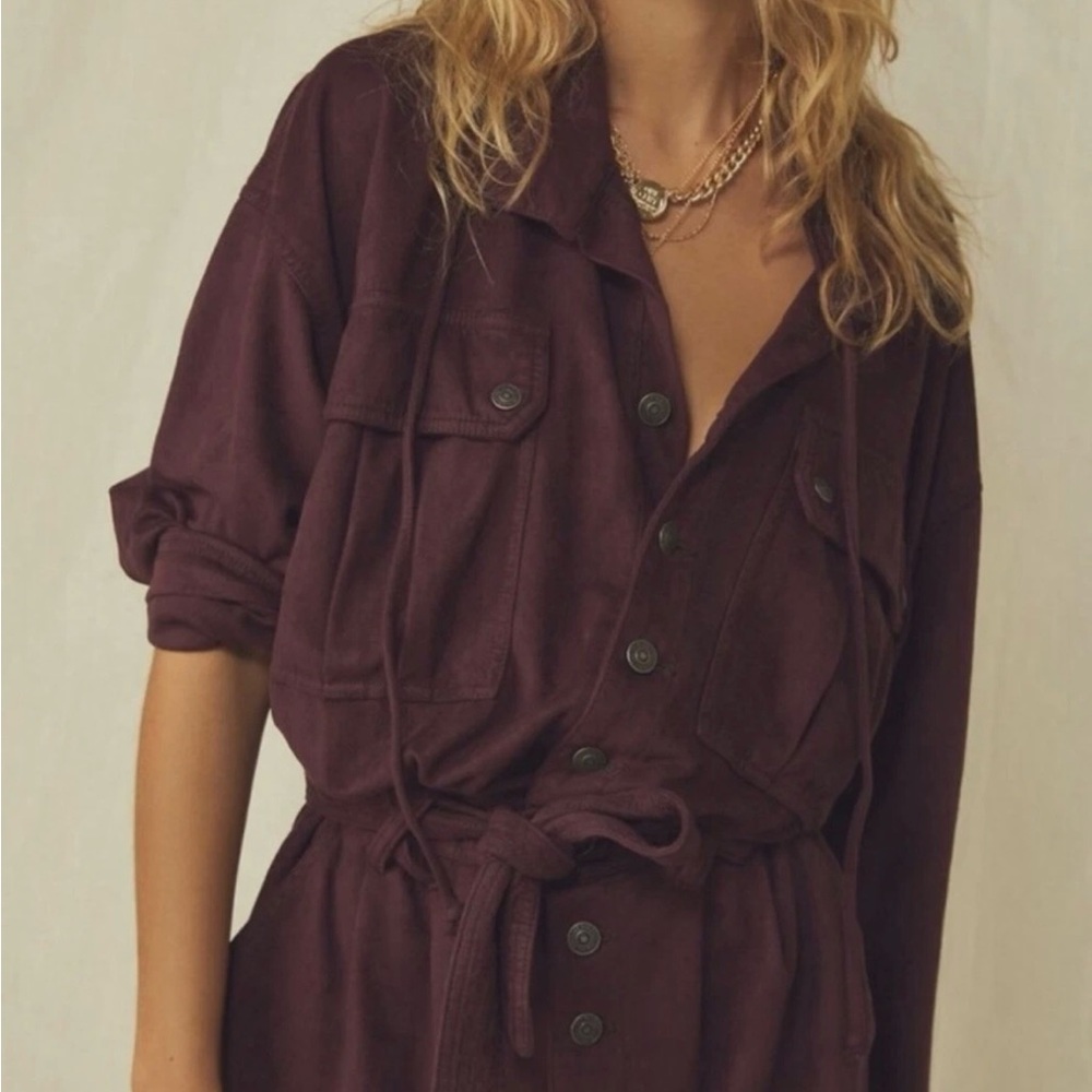 Free People Larson Soft  Shortall Romper Sz M